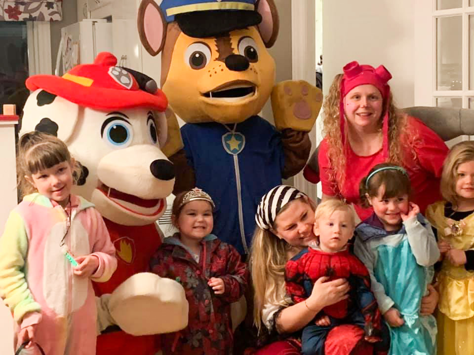 Image des mascottes au party d'Halloween de Zoé